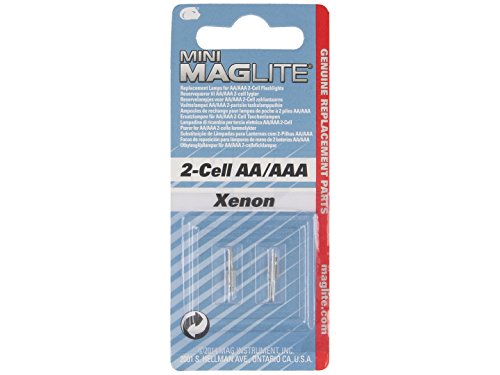 Maglite LM2A001 - bombilla rabillos 2,3V 0,9W Bi-Pin Xenon en blister 2 unidades