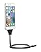 Flexibles Twister USB Ladekabel in Titanoptik Ladestation Dockngstation Metall KFZ Ladebuchse Datenkabel für Android und Apple Auto Ständer Tablet Halterung Handy Kabel - FÜR APPLE in SCHWARZ