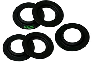 LEDSONE 5 Pcs Black Lampshade Reducer Ring Adapter for E26/E27 Light Bulb Holders – Converts 60mm to 29mm Metal Converter for Table & Ceiling Lampshades, Pendant Light Fixtures