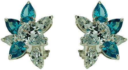 Earring collection Flower “Strelitzia Topaz” in Sterling Silver 925 and Ealite , Annaratone Jewelry , Made In Italy