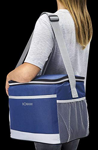Elektrische Kühltasche Auto mit 12 Volt Anschluss Picknick Schultergurt Faltbar (Kühlbox 15 Liter, Isoliertasche, Blau, Picknicktasche) - 8
