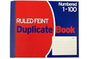Evrite Ruled feint memo Duplicate Book - Numbered 1-100 with Index Sheet (105 x 127mm / 4 x 5 inches) - Single Book