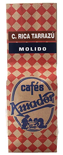 Cafés AMADOR - Café MOLIDO GRUESO Natural Arábica - COSTA RICA TARRAZÚ (Molienda para Cafetera Italiana / Émbolo) (250g)