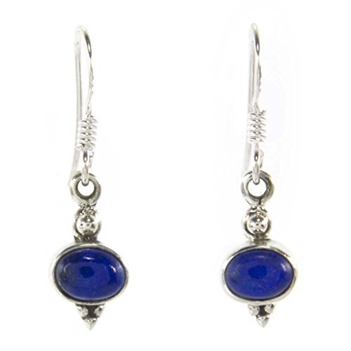 Lapis lazuli sterling silver earrings - Stone size 6x8mm