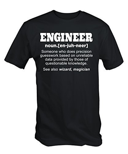 lustig Ingenieur T-Shirt - Schwarz, Large lustig Ingenieur T-Shirt - Schwarz, Large