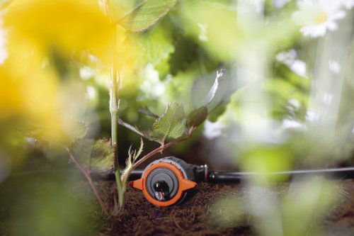 Gardena 8317-20 Micro-Drip-System Regulierbarer Reihentropfer, druckausgleichend, Inhalt: 5 Stück + 1 Verschlusskappe - 3