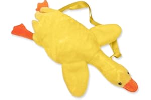 SWZY Plüsch Umhängetasche für Mädchen Dame, Cartoon-Gelbe Ente Reißverschluss Schultertaschen, Aesthetic Shoulder Bag, Großer Kinderrucksack, Plüsch Spielzeug Kawaii Clothes Zubehör, 40 * 18 * 8cm, Gelb