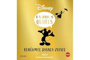 Disney Typo Zitate Postkartenkalender 2024. Berühmte Sprüche aus der Disney-Welt. Kleiner Kalender 2024 für den Schreibtisch. Weisheiten von Mickey und Co. zum Sammeln und Verschicken.