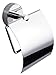 Produktbild Kapitan Bad 18/10 Edelstahl WC-Papierhalter mit Deckel Toilettenpapierhalter, 3M VHB Klebeband Wandmontage, Masiv AISI 304 18/10, Poliert, Made in der EU, 20 Jahre Garantie