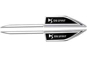 PartyUnix emblèmes Autocollant Voiture 3D Logo métal Insigne pour DS Wild Rubis Spirit DS3 Cabrio DS4S DS6 DS7 Crossback Latéral Corps Queue de Coffre Badges Accessoires Collants,A