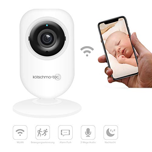 Preisvergleich Produktbild Überwachungskamera WLAN Nachtsicht Bewegungsmelder IP Netzwerk Sicherheitskamera HD mit iOS Android App für Haus / Büro / Baby (Weiss)