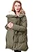 Sweet Mommy Down Duffle Maternity and Mother Coat with baby pouch SJ2032 Khaki L(12-14)