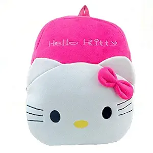 Blue Tree Plush Soft Hello Kitty Cartoon School Bag for Kids/Girls/Boys/Children (Red, 3-5 Years)