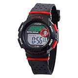 YEARNLY Jungen Digitaluhren, Kinder Sport 3 ATM wasserdicht Digital Uhren mit Alarm/Timer/El Licht, Blau Kinderuhren Outdoor Armbanduhr für Jugendliche Jungen