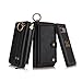 Produktbild MINSENPIJU Echtes Leder Zip Around Telefon Geldbörsen, Multifunktions-Reißverschluss Handytasche Brieftasche, Unisex-Kupplung Iphone 6/7/8plus Black