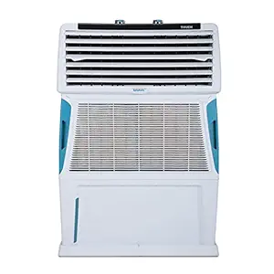 Symphony Touch 80 Personal Air Cooler For Home with 4-Side Aspen Pads, Powerful Double Blowers, i-Pure Technology and Closable Louvers (80L, White)