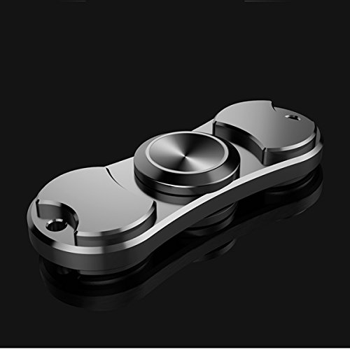 Fidget Spinner Toy Finger Hand Cube [Otofly] - 100% Brass - Hybrid Stainless steel Bearing - High Speed 3-5 Minute Spins - High Quality Durable Metal - Stress Reliever Reducer Anxiety ADD ADHD Focus Idle Killing Time (Silvery)
