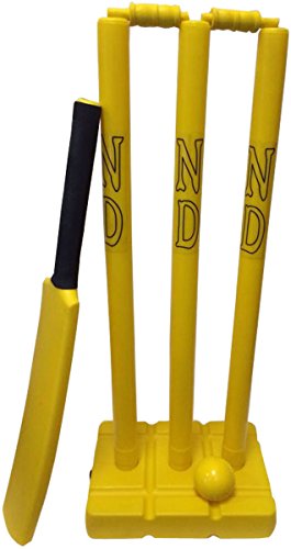 ENFANTS de plage KWIK Cricket Wicket Ensemble de démarrage (1 Bat 3 estompes/Base 1 boule 2 Anneau)
