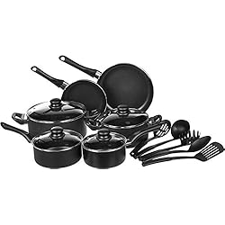 AmazonBasics Batterie de cuisine anti-adhésive 15 pièces