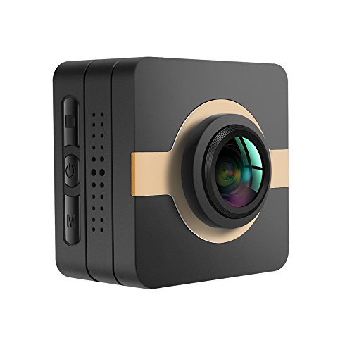 Matecam sport Action Camera 4 K 16 MP Wi-Fi mini Full HD sport fotocamera Action Cam impermeabile 30 m casco bicicletta video camera con kit di accessori, X1- Standard Edition Golden
