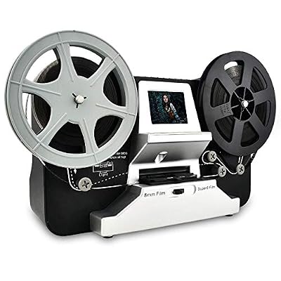Rybozen Scanner de pellicule pour Films 8 mm et Super 8, Film Scanner Digitalisation de Films Super 8 Digital Converter HD 1080P 2.4''LCD