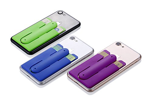 KronyaÂ® | Smartphone Kartenhalter mit StÃ¤nder | Auto Case Etui Finger Fitness Geldbeutel GeldbÃ¶rse Halter Halterung Handy HÃ¼lle KopfhÃ¶rer Sport Apple iPhone 7 8 X Samsung Galaxy S8 (Schwarz)