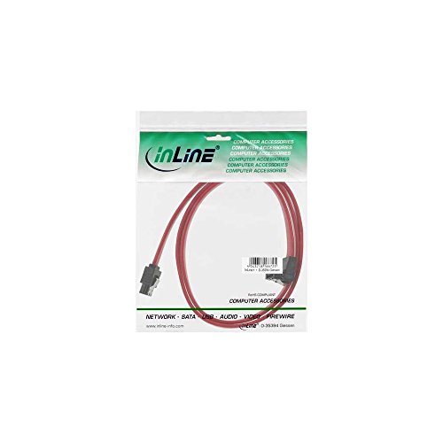 InLine SATA Anschlusskabel abgewinkelt, mit Sicherheitslasche, 0,7m - 2