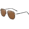 grey jack Square Polarized Sunglasses for Men and Women Metal Frame Shades 1811