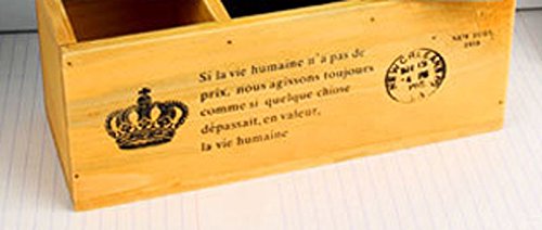 Cosanter 3 Compartimento Madera Escritorio Creativo Organizador de Papeler  a Soporte Dise  o de Madera Caja de Creativo Sostenedor para Escritorio Bol  grafo  Color Madera Original  