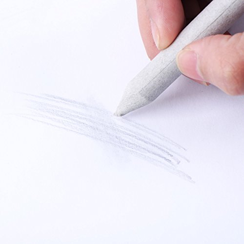 Outus 12 Stücke Sortierte Größe Papierwischer Blending Stümpfe und Tortillionen zum Zeichnen und Skizzieren mit 2 Stück Weißer Radiergummi - 4