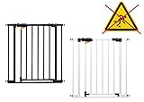 Impag Türschutzgitter Treppenschutzgitter 73 - 142 cm zum Klemmen SafeStep + 20 Schwarz