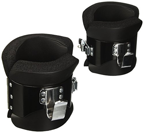 Gravity Inversion Boots Heavy Duty Abs Back Stomach Core Exerciser Gym Fitness - Black