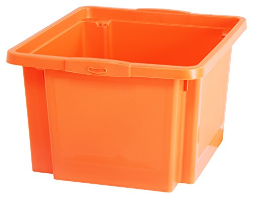 Aufbewahrungsbox Lagerbox Allzweckbox – Dreh- und Stapelbox H, nestbar, orange - 3