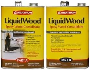 AbatronLiquidWood Epoxy Wood Consolidant, 2 Gallon Kit, Part A & B by Abatron