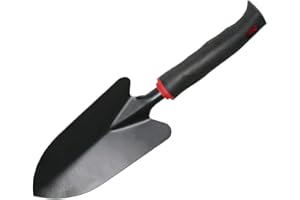 huahuo Garden Shovel Spades for Gardening Easy-To-Hold Iron Garden Small Spade with Non-Slip Handle Shovel Hand Trowel Tool for Planting Transplanting Weeding Moving and Smoothing the Soil (31x8)
