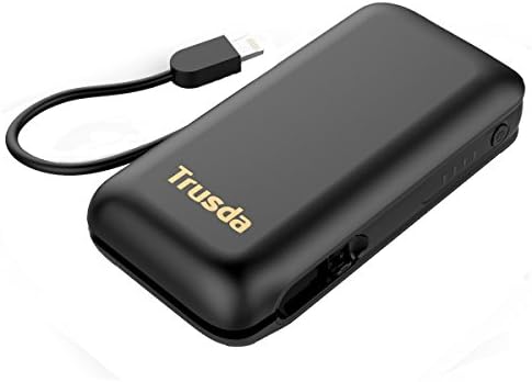 5200mAh Portable Charger External Battery Power Bank, Truda Built-in Lightning Cable for iPhone, iPad, Samsung, Nexus, HTC and More/MP3/Wireless Speaker/Bluetooth Headphones [MFI Certified]