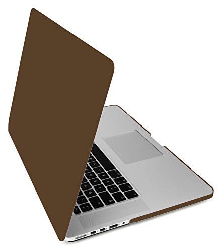 MyGadget MacBook Pro Retina 15 Zoll *Gummi* Case - Model Anfang ´13 - Mitte ´16 (A1398) Plastik Mac Hülle Schutzhülle Hartschale Cover (Braun)