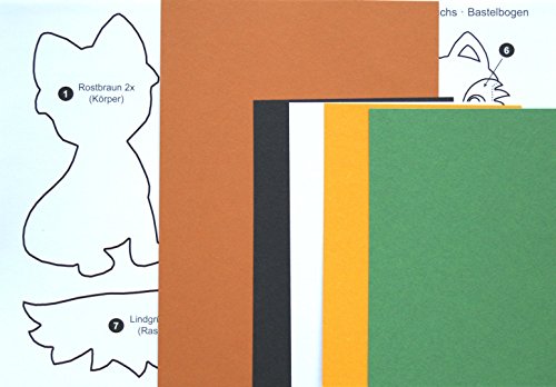 Fischer Fensterbild Probierbastelpackung FUCHS / Kinder Bastelpackung / 13 x 11 cm / zum Selberbasteln / Basteln mit Papier und Pappe - 3
