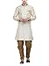 RG Designers Cream And Gold Plain Sherwani For Men RS.5499.00