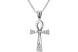BOBIJOO JEWELRY - Pendentif Collier Homme Femme Croix de Vie Ankh Egyptienne Acier inoxydable Argent ou Or Chaîne