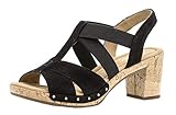 gabor riemchen pumps beige COMFORT-Mehrweite Gabor 22.773 Damen Sandalen,Riemchensandale, Frauen,Sandalette,Sommerschuh,Absatz,Comfort-Mehrweite,schwarz(Kork/Niet),5.5 UK