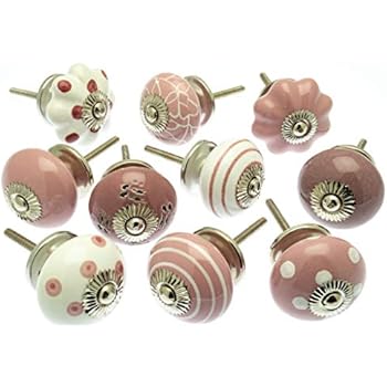 Meubles Tiroirs Jusquà Projets Lot De 6 Boutons De Fleur De Lys En Céramique Pou