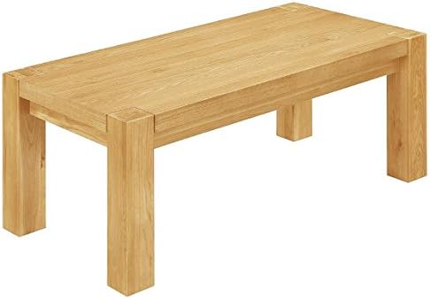 Midas Quality Zeus Rectangle Coffee Table Solid Light Oak with Veneer Top
