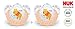 Produktbild NUK"WINNIE THE POOH" - 2x Schnuller Anatomische Silikone, Nr. 10.729.915/ORANGE (0-6m+)