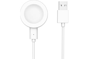 MoKo Magnetic Charger Compatible with Huawei Watch GT5/4/3/2 Pro/Runner/Watch 4/3/Ultimate - Standard and Pro Models, Portable Charger Dock with a Separate 100 cm Charging Cable, White