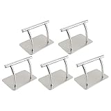 5pcs Repose-pieds Professionnel Salon en Acier Inoxydable Fauteuil de Salon Barbier pour Chaise de Cheveux de Beauté