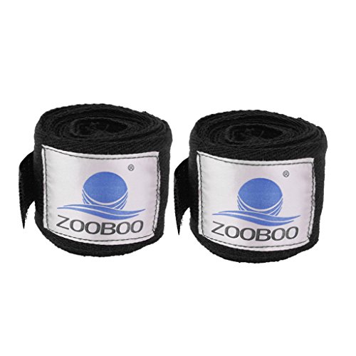 Preisvergleich Produktbild 2pcs 3m Boxing Boxbandagen Verband Stanzhandpackung Trainingshandschuhe Schwarz