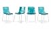 Produktbild connubia Calligaris Set von 4 Stühle die EAU CB/1273 Chrom/grün Wasser