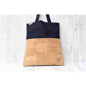 Shopper KORK marineblau sand VEGAN
