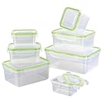 TV Top Ventes 02628 Maxxcuisine Klick-It Boîte Fraîcheur Plastique transparent et vert 14 Pièces